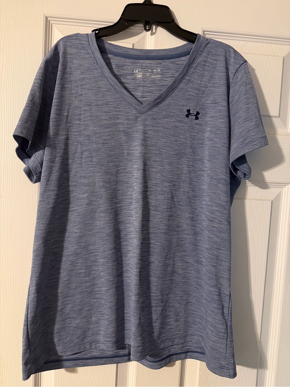 Under Armour Women's Tech V-Neck T-Shirt - Heather Blue